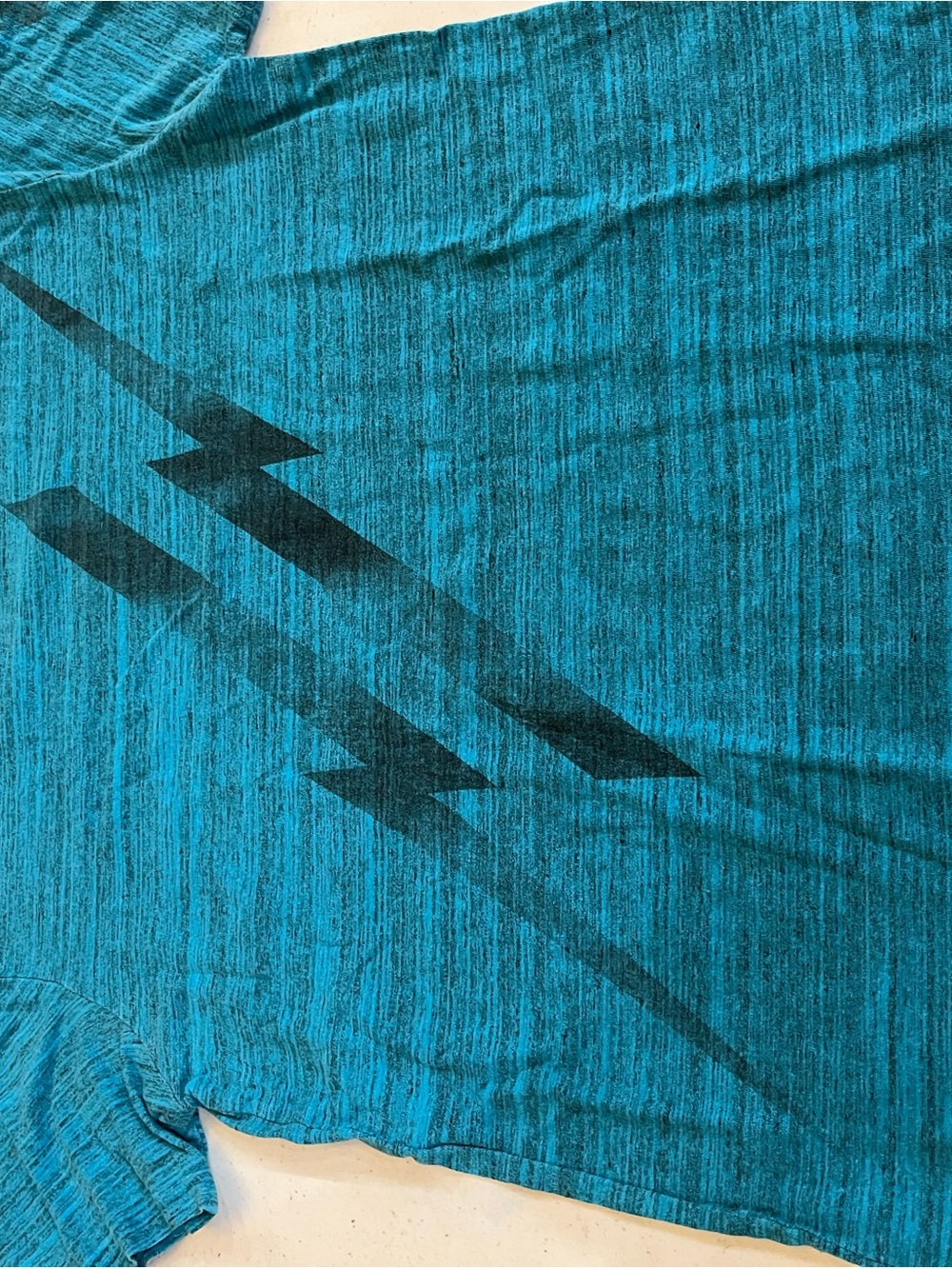 Hurley Teal Blue Graphic Men's Swim Rash Guard